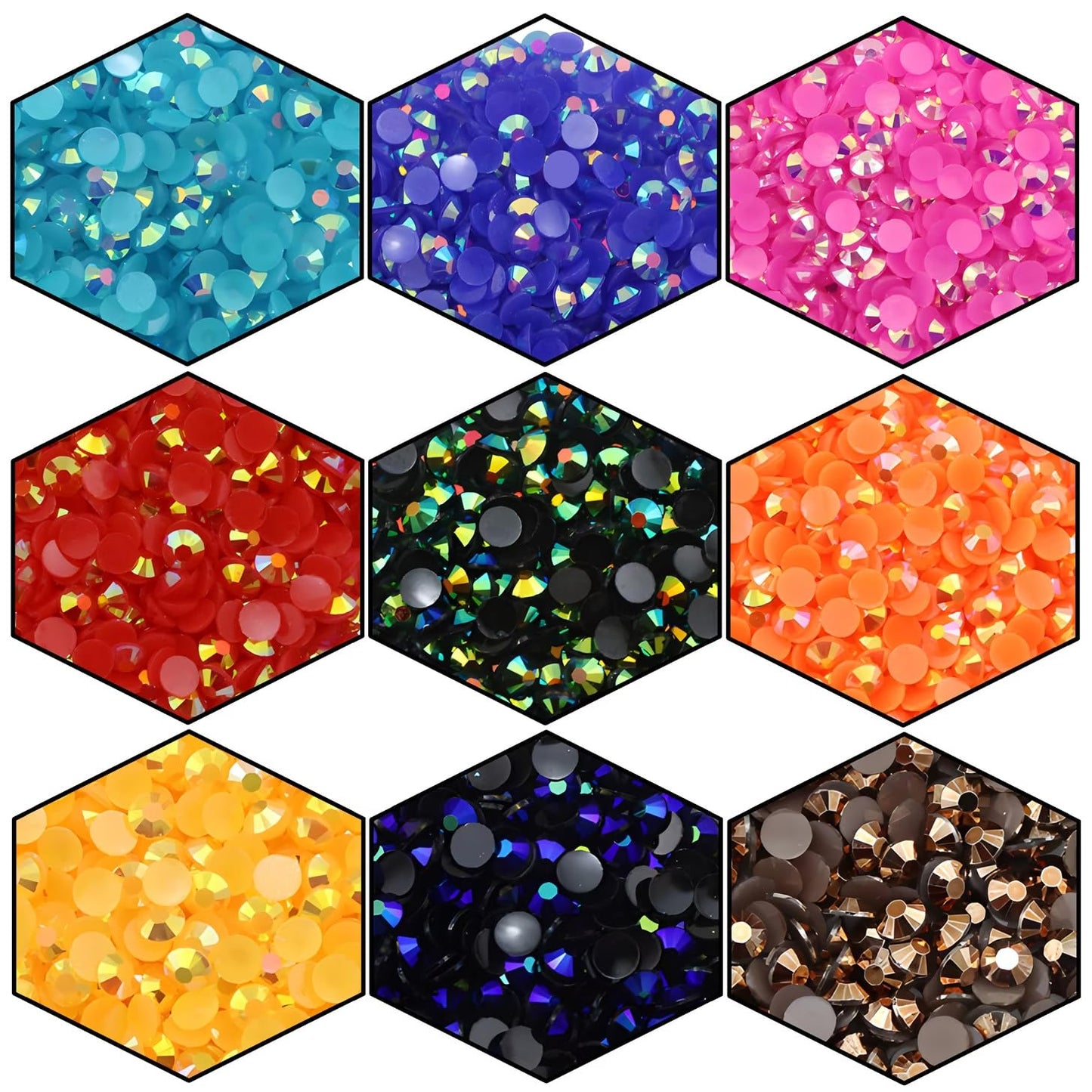 4500 Pcs SS12 3mm AB Flatback Rhinestones for Nails Art Crafts Glitter Round Shine Gems Crystals DIY Clothes Shoes （Dark Green AB）