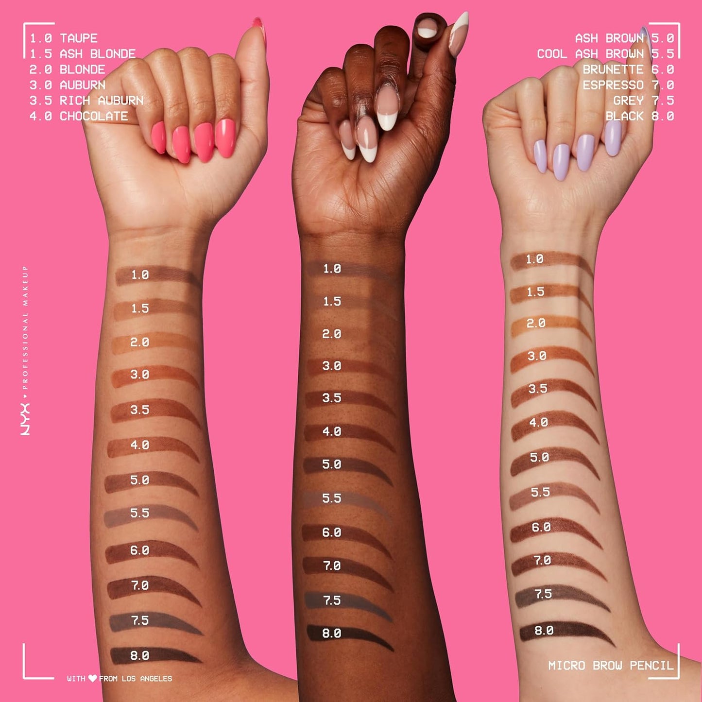 NYX PROFESSIONAL MAKEUP Micro Brow Pencil, Precise Eyebrow Pencil - Brunette