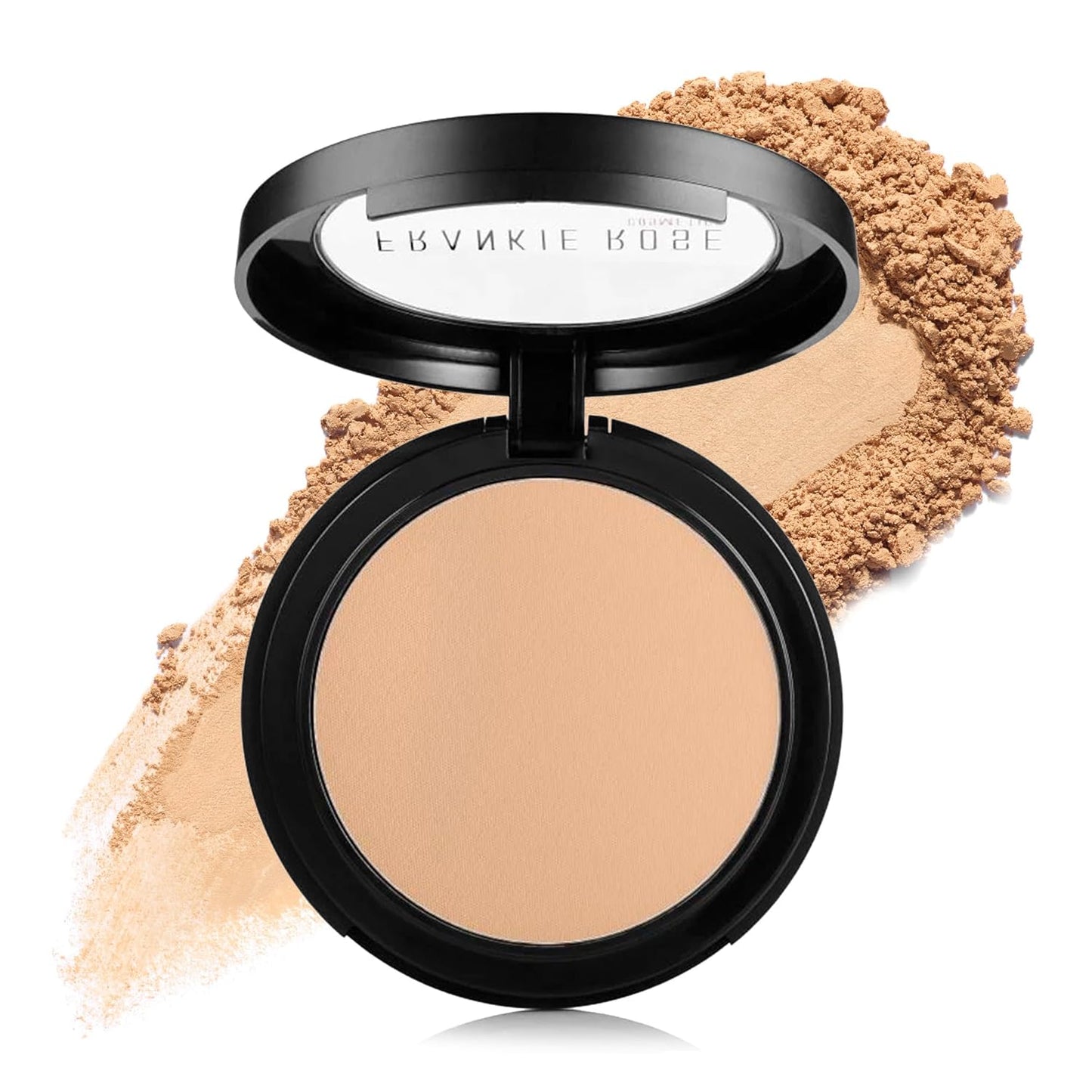 Frankie Rose Cosmetics Powder Foundation – Full Coverage Face Powder For Pores & Imperfections, Evens Out Skin Tone & Shine-Control | 58 Grams (Cream Puff)