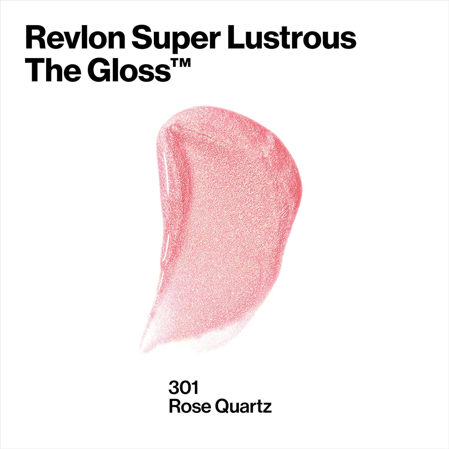 Revlon Super Lustrous Lip Gloss, Non-Sticky, Hydrating, High Shine Finish, 301 Rose Quartz, 0.13 oz