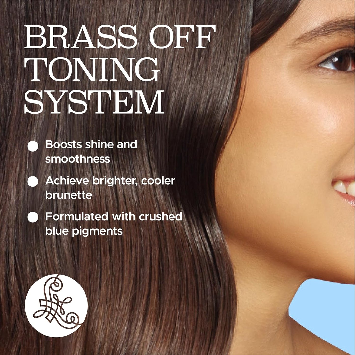 Luseta Blue Shampoo & Conditioner Set - Color Brightening for Brassy and Brunette Treated Hair, Revive Cool Tones, 2x 16.9oz