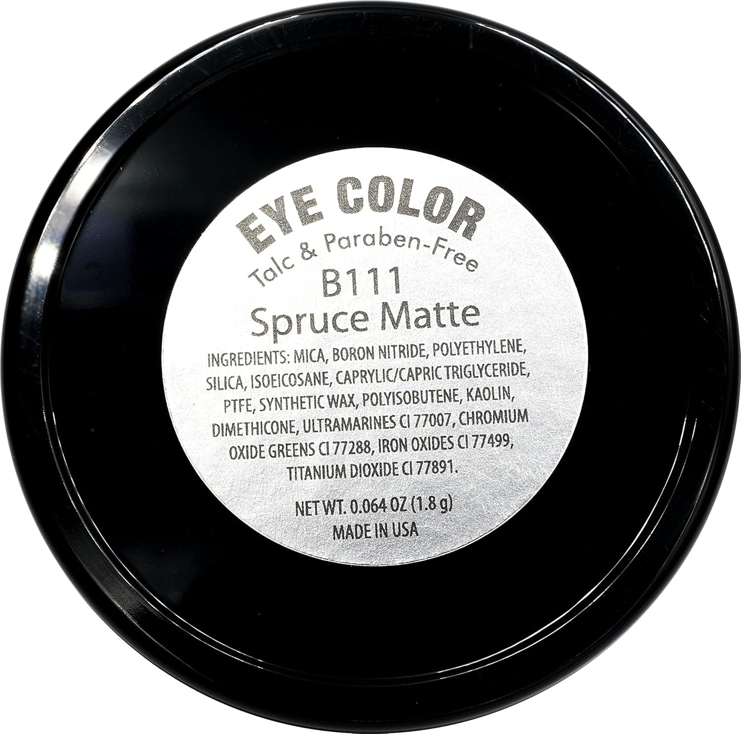 Spruce Matte Deep Green Blue Grey Gray Pressed Powder Single Vegan Eyeshadow; Talc, Paraben & Cruelty Free