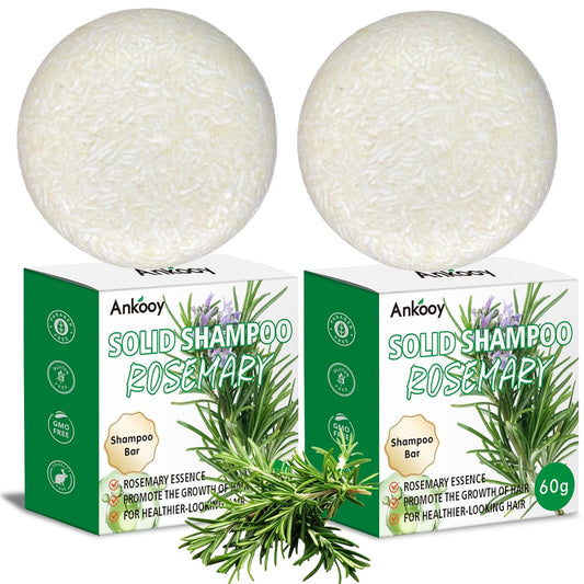 2 Pack Rosemary Oil Shampoo Bar,Natural Solid Hair Growth Soap Bars,Effective Cleansing Scalp Hair Loss Shampoo Bar,Organic Hair Oil Control,Strengthening,Thickening & Volumizing Soap for Hair