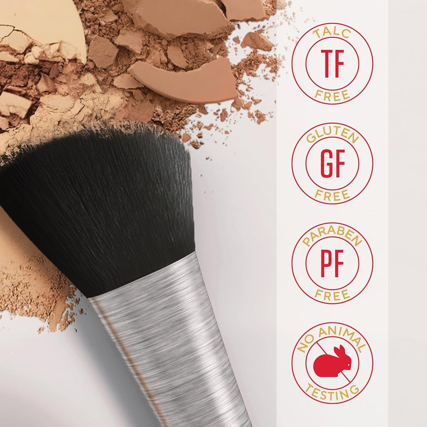 Mirabella Invincible For All Pure Pressed Foundation - Buildable Mineral & Blurring Setting Powder for All Skin Types - HD Matte Finishing Powder - Tan T11