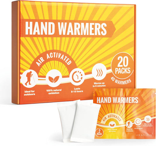 Bramble Hand Warmers Disposable Value Pack (2 Warmers per Pack) Pocket Warmers for Hiking, Outdoor Activities, Skiing - up to 10 Hours of Heat