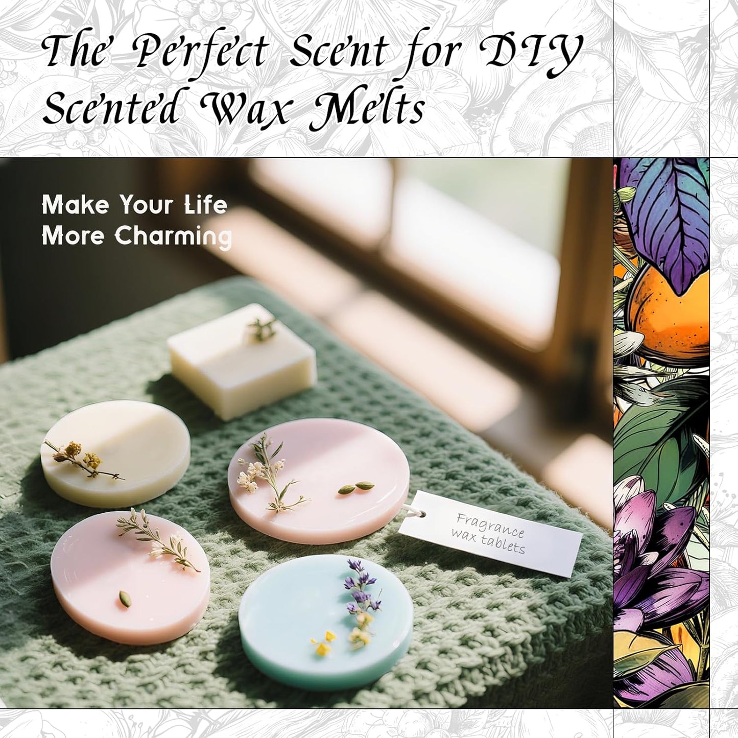 HIQILI Lavender & Coriander Cologne Fragrance Oil for Diffuser, Candle & Soap & Perfume Making, for Hotel and Home, Essential Oil, Long-Lasting Aroma - 5.07fl oz