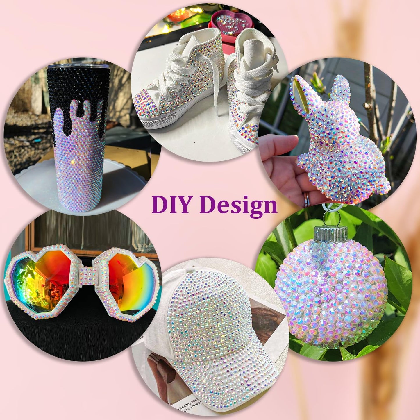 25000Pcs Resin Jelly Rhinestones with Tweezers for Crafting, White AB Flatback Gems, Bedazzling Crystal with 3Pcs 10ml B7000 Jewelry Glue for DIY Crafts Clothing Tumblers Shoes Fabric Nail Art