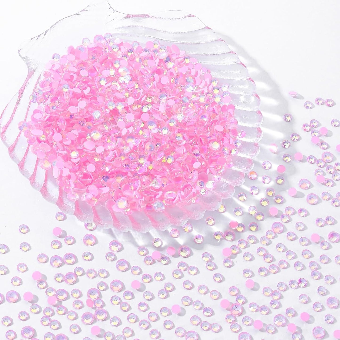 F Pink Flatback Rhinestones, Glass Rhinestones for Nail Art and Craft, Glue Fix, Loose Crystal Gemstones(F Pink, SS20, 1440pcs, 4.6-4.8mm)