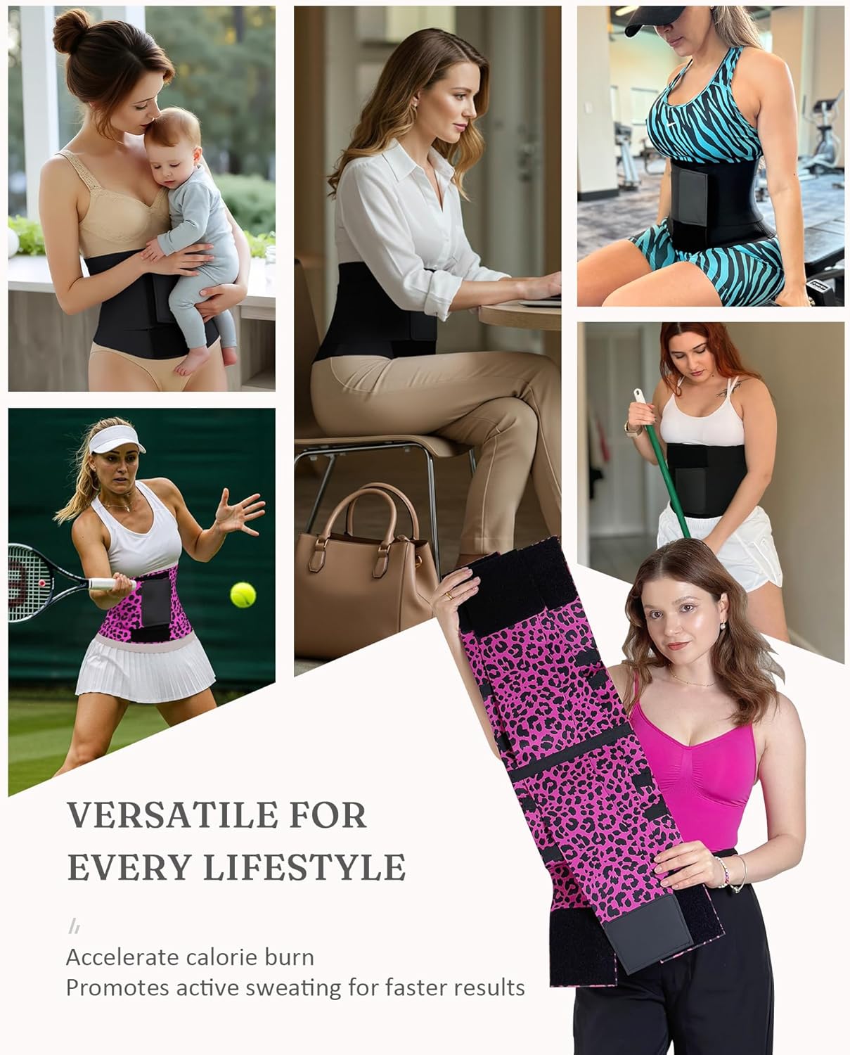 FeelinGirl Waist Trainer Long Torso Waist Cincher Trimmer Ab Belt Tummy Control Body Shaper Triple Wrap Women and Men