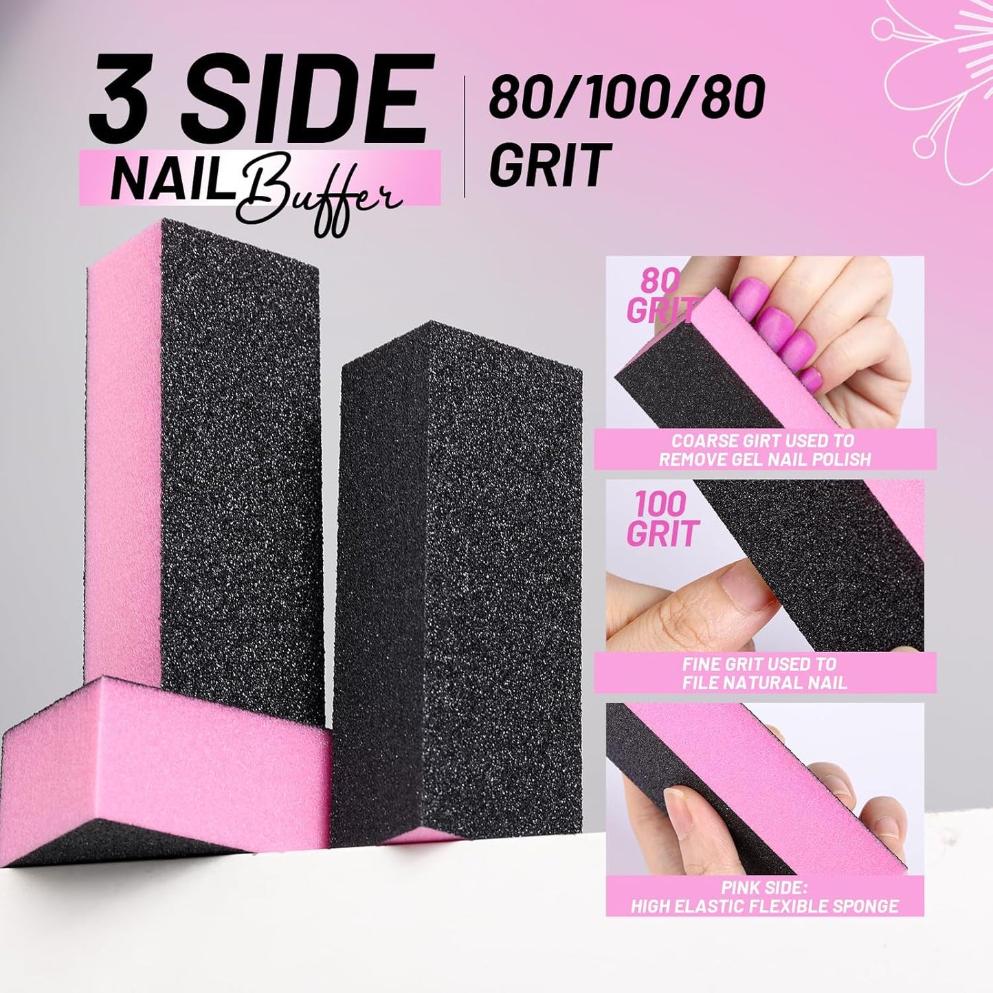 FANDAMEI Nail Buffers and Files, Nail Care Kit, Nail Cuticle Tools Set, Manicure Tools, Finger Nail File, Nail Buffer Block, Cuticle Nippers, Ingrown Toenail Tools