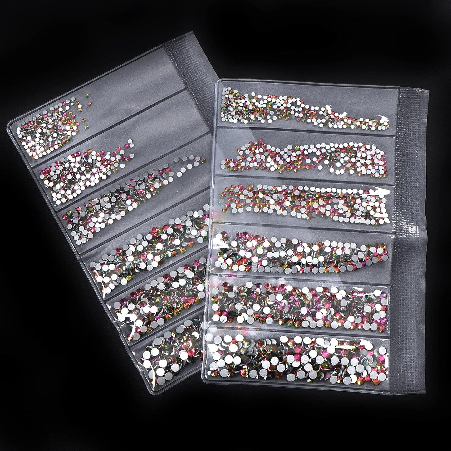 3456pcs Flatback Rhinestones Glass Charms Diamantes Gems Stones for Nail Art 6 Size ss4~ss12 Fire