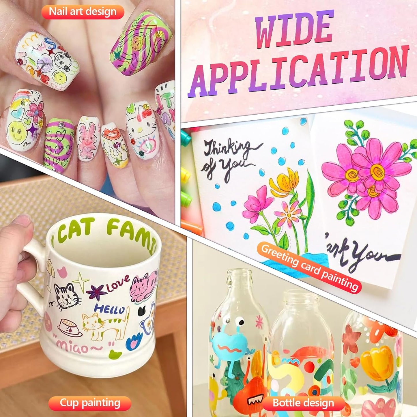 12 Colors Nail Art Pens Set, 3D Quick-Dry 0.5MM Nail Polish Pens, 2025 DIY Nail Art Marker Graffiti Dotting Pen for Nails Art Design Manicure Nail DIY Decoration