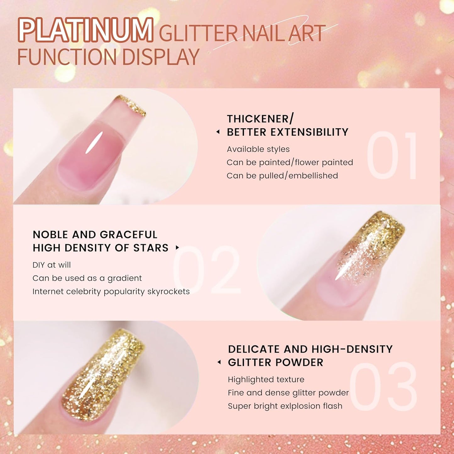 Finger Secret 9 Colors Set Ombre Pat Gel Nail Polish,GelS Polish Palette with 20Pcs Nail Sponges for 3d Gel Nail Art can be Painted in Salon or Home Use (L0)