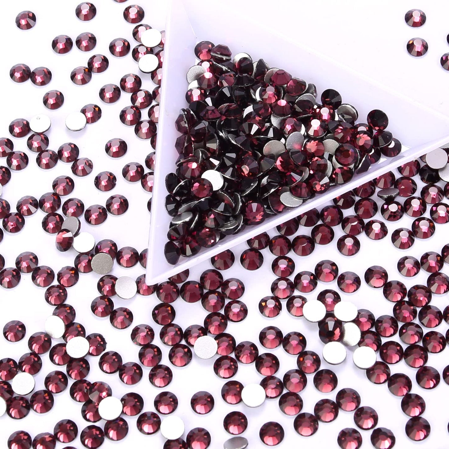 1440Pcs Amethyst Crystal Rhinestones,Glass Flatback Rhinestones Mini Gemstones for Nail Face Makeup Art Crafts Clothes Decoration -(SS10,2.8mm,Amethyst)