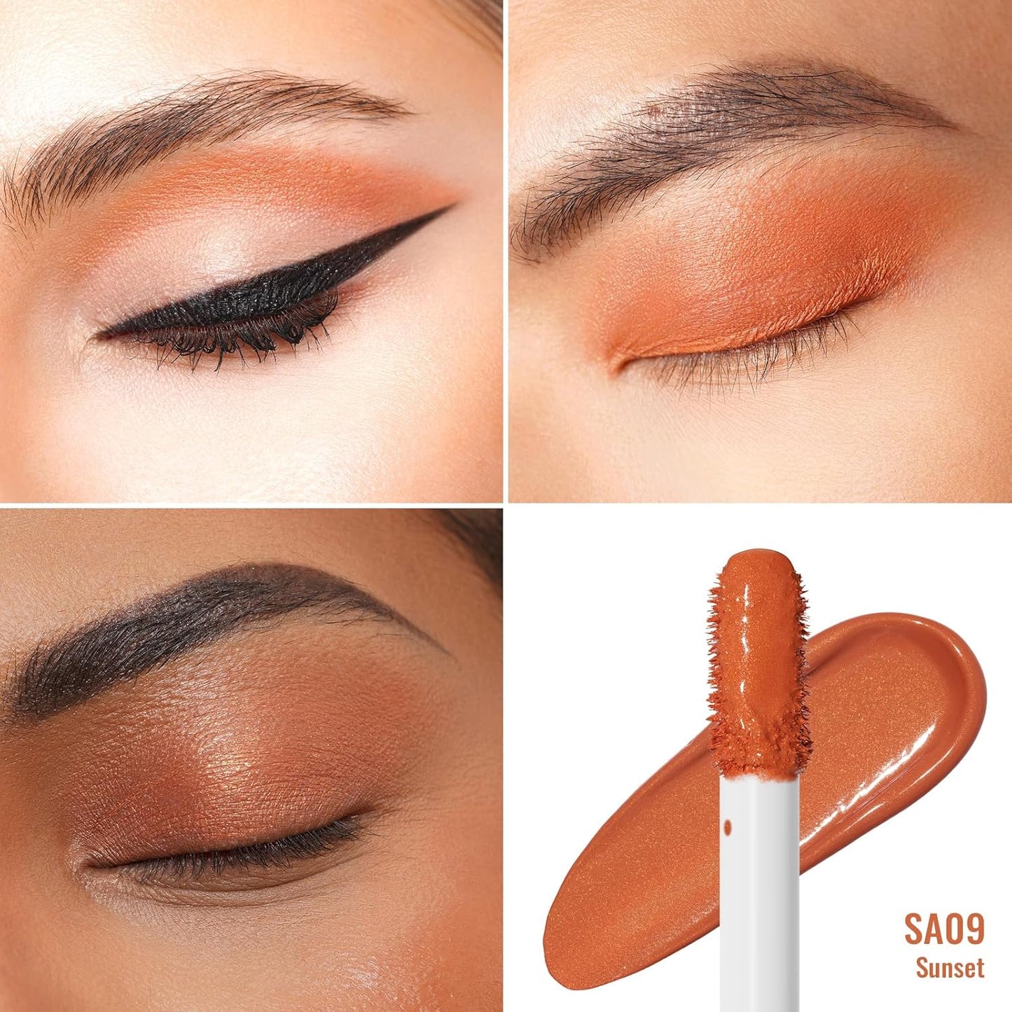 Oulac Matte Eyeshadow Liquid Eyeshadow Liquid Eyeliner| Available in 32 Colors Shimmer＆Metallic＆Matte Eyeshadows|One-Swipe Coverage Long Lasting & Blendable Eye Makeup, Vegan & Cruelty-Free SA09