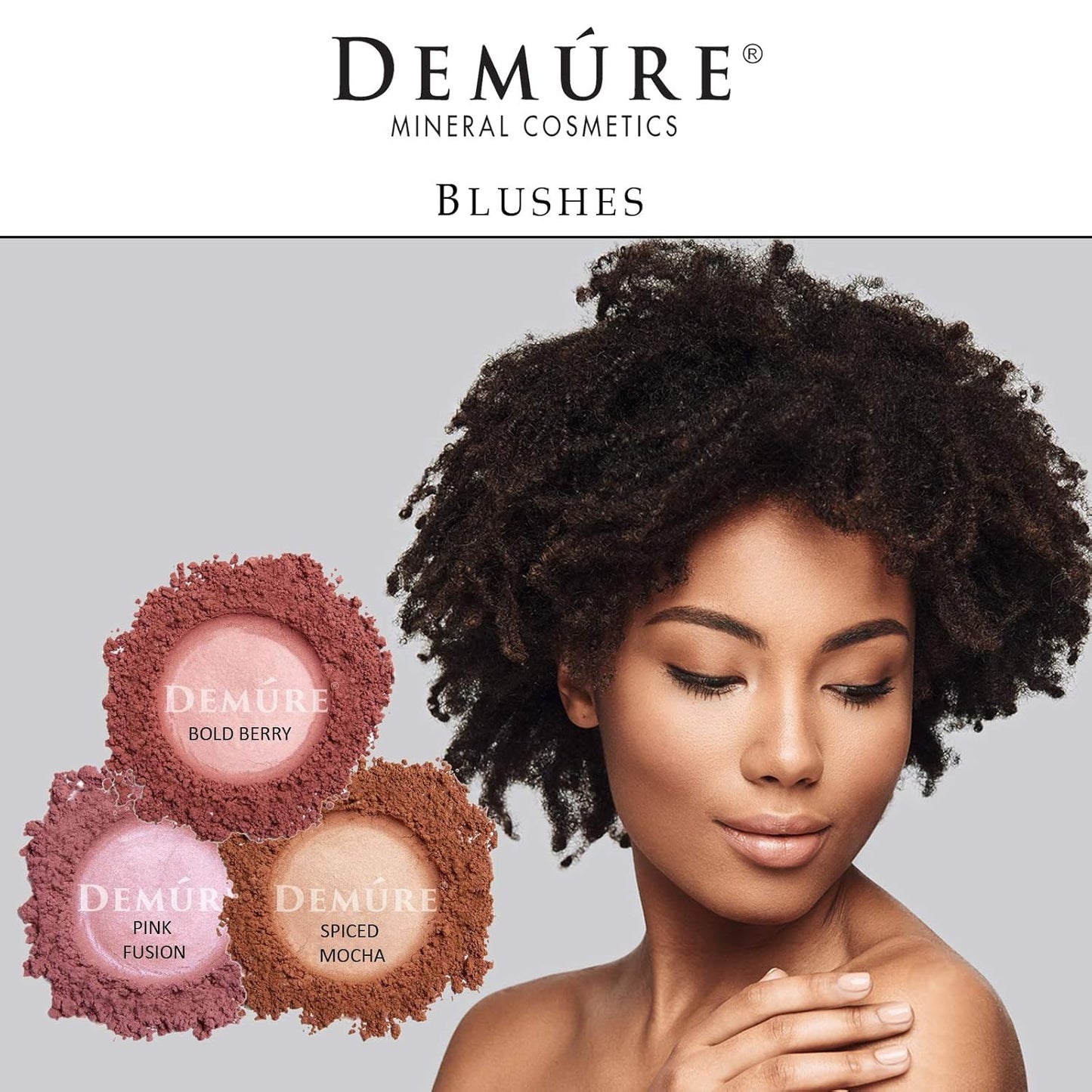 Demure Mineral Blush (Pink Fusion) - Loose Powder, Natural, Professional, Cruelty Free Makeup