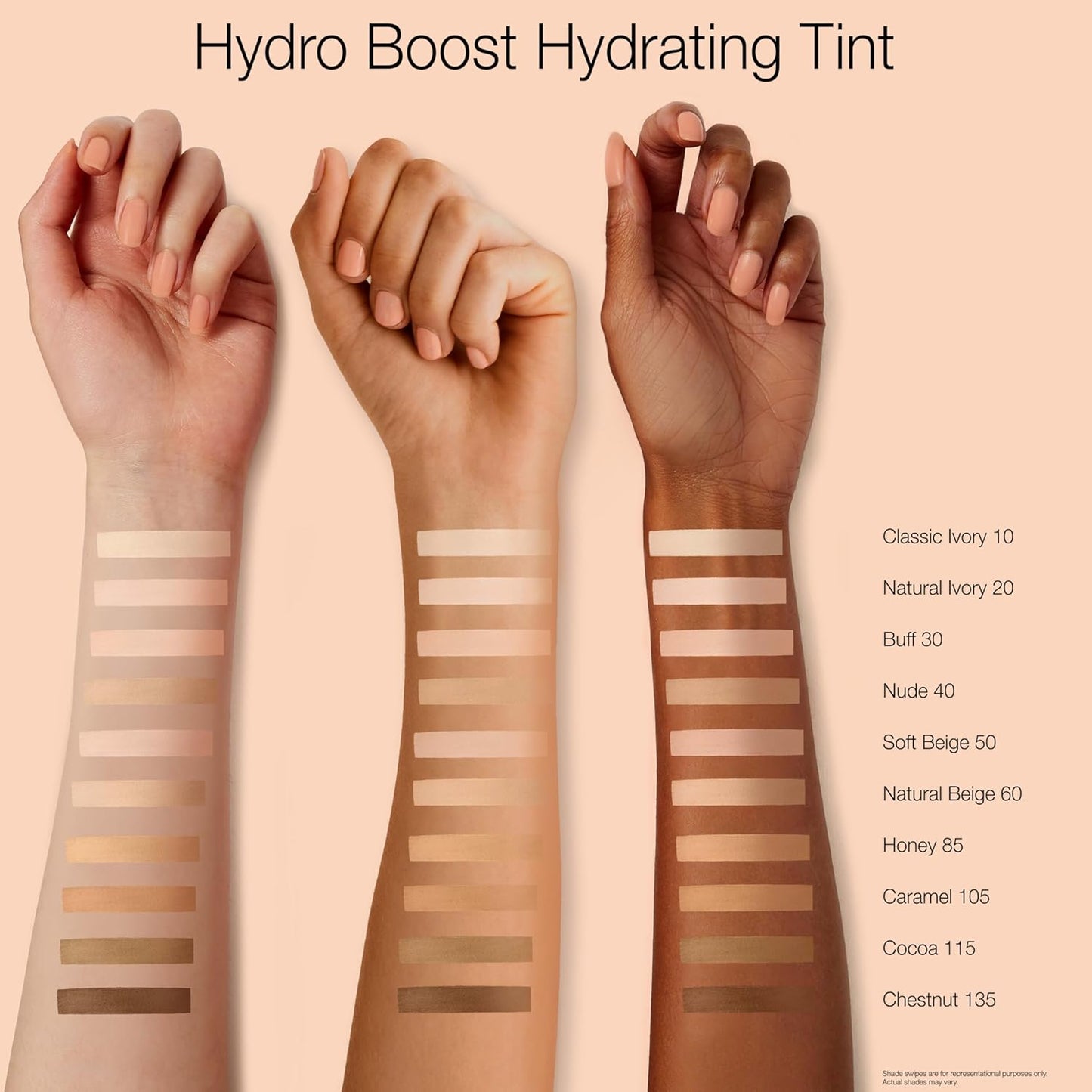 Neutrogena Hydro Boost Hydrating Tint Foundation Makeup for Dry Skin, with Hyaluronic Acid, Lightweight Oil-Free Water Gel, Non-Comedogenic, 85 Honey Color 1.0 fl. oz