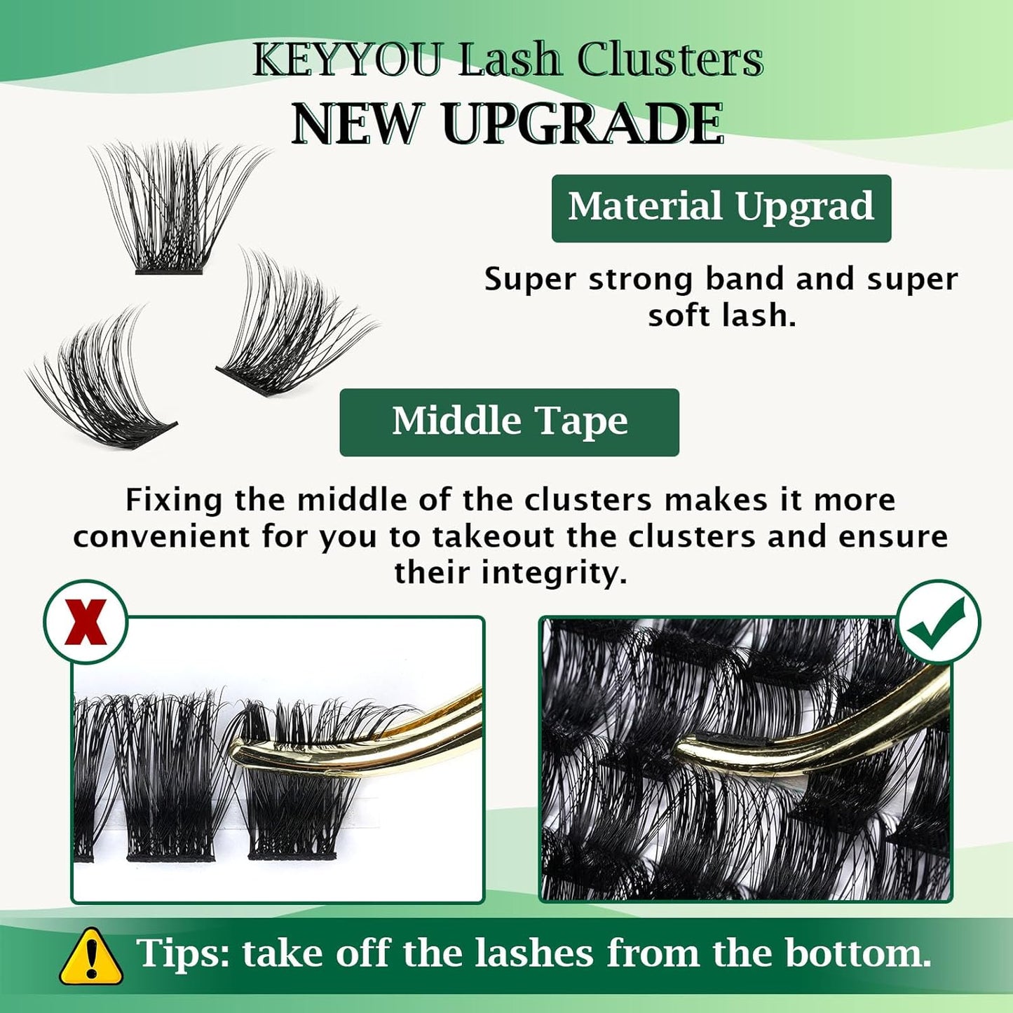 Lash Clusters 96pcs Cluster Lashes D Curl 8-18MIX DIY Lash Extensions Eyelash Clusters KEYYOU Volume Wispy Individual Lashes Soft&Comfortable Easy DIY at Home(Y04,D-8-18MIX)