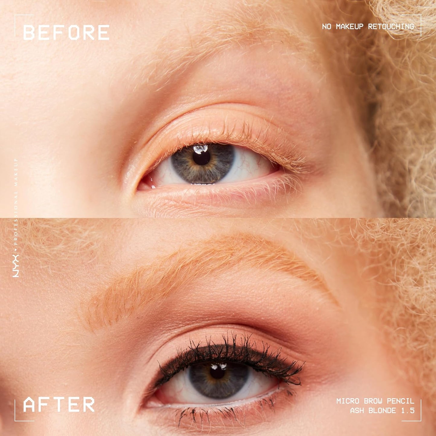 NYX PROFESSIONAL MAKEUP Micro Brow Pencil, Precise Eyebrow Pencil - Ash Blonde