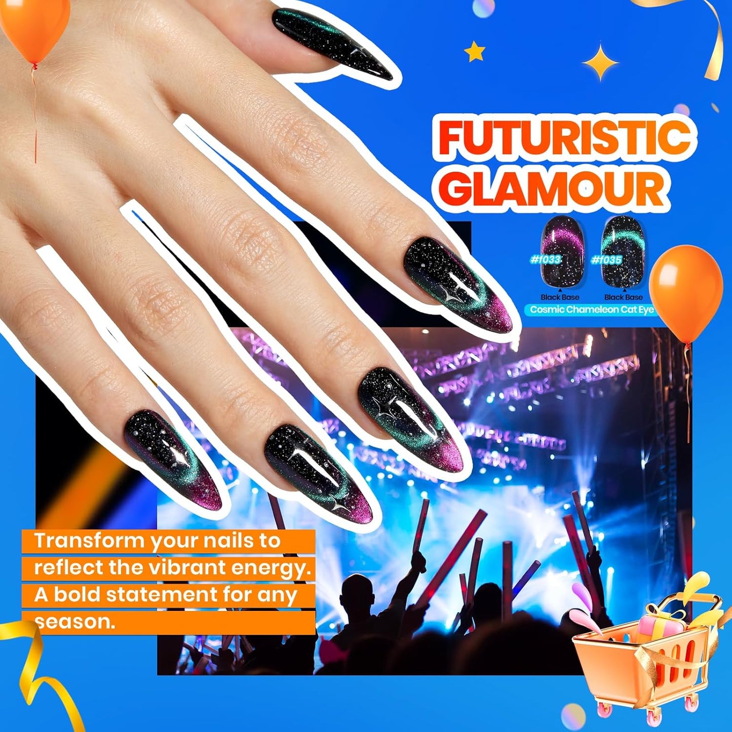 Beetles Cat Eye Gel Nail Polish Set - 36 Colors Red Purple Brown Green Burgundy Magnetic Gel Nail Polish with Magnet Base Coat Glossy Matte Top Coat Soak off UV DIY Nail Art Gift for Women