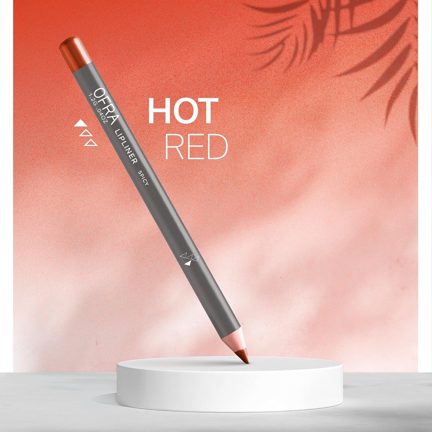 Ofra Lipliner Pencil - Spicy | High-Pigment Lipliner for Defining & Shaping Lips | Smooth, Precise Application | Long-Lasting Wear Lipliners | 0.04oz