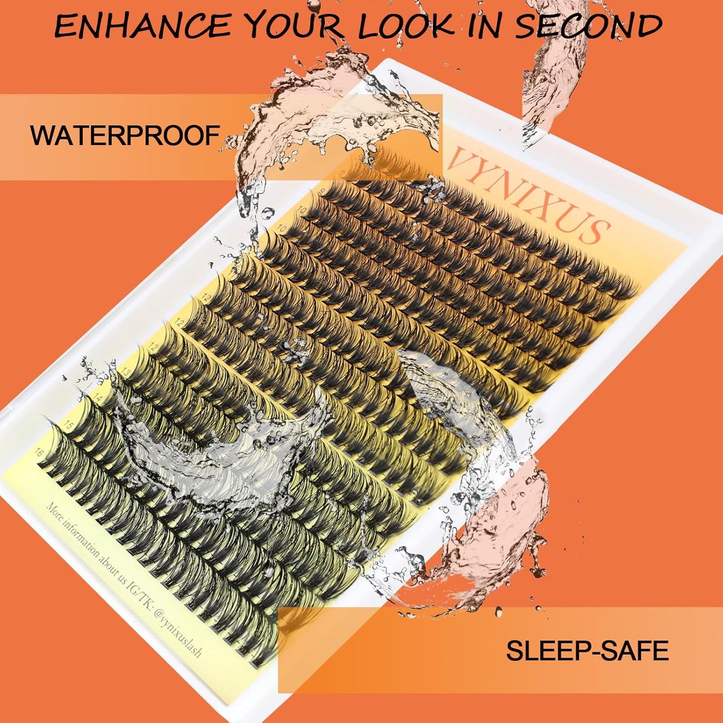 Eyelash Clusters Fluffy Lash Clusters Wispy Individual Lashes Cluster Eyelash Extensions D Curl DIY at Home Natural Cluster Lashes (40D-0.07D-Mix8-16)