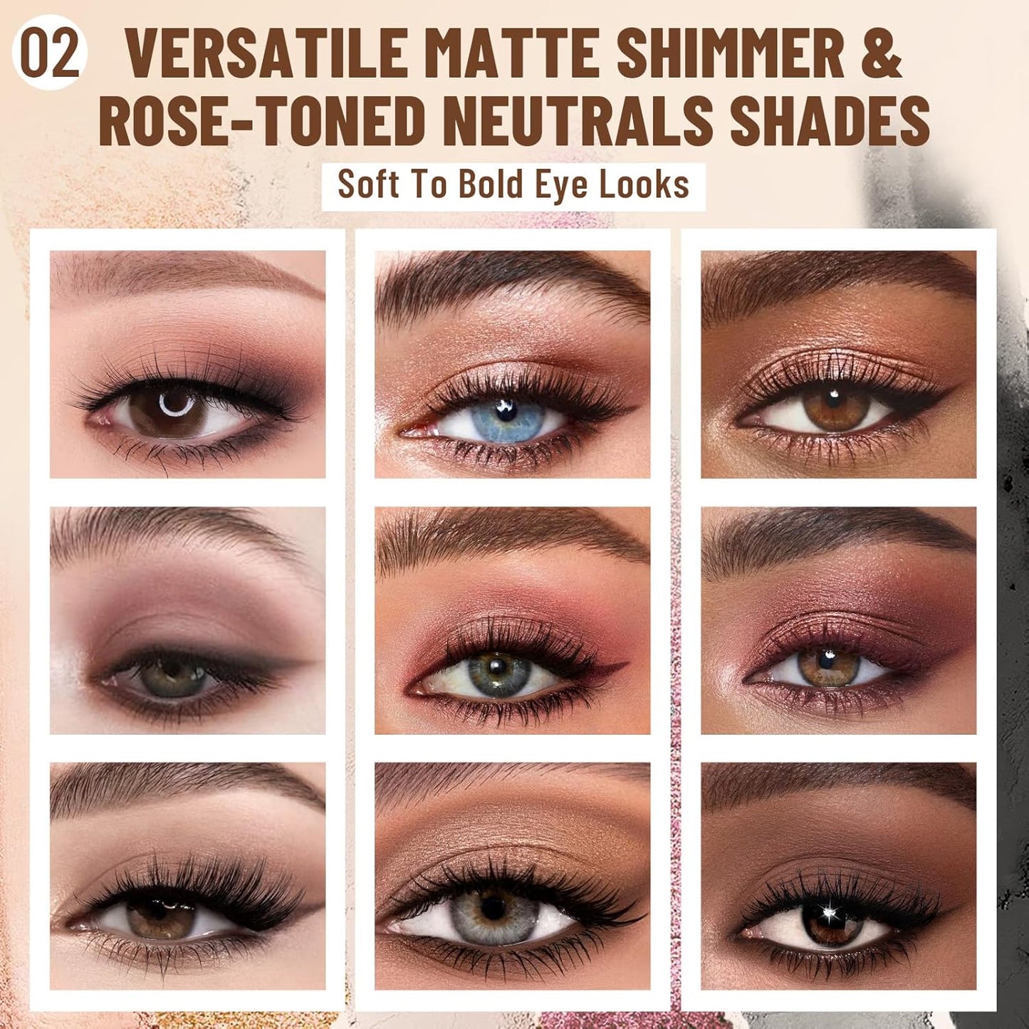 2PCS 6 Colors Mini Eyeshadow Palette Makeup with Brush Set Neutral Nude Eye Shadow Pink & Brown Matte Shimmer Make Up Pallet with Mirror Highly Pigmented Travel Size Gift Kit