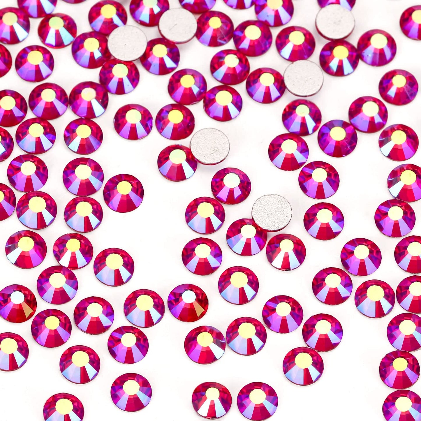 1440Pcs Red Ab Crystal Rhinestones,Glass Flatback Rhinestones Gemstones Small for Nail Face Makeup Art Crafts Clothes Decoration -(SS10,2.8mm,Red Ab)