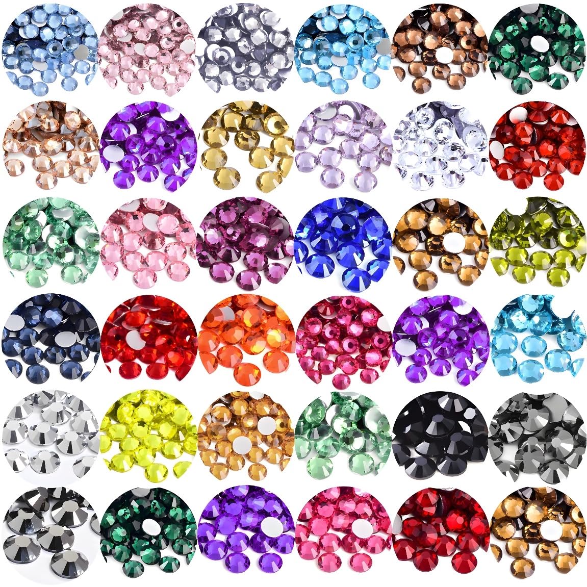 Flatback Rhinestones Round Gems for Nails Art and Crafts 1250Pcs SS20 5mm Glitter Crystals Stone DIY Bags Clothes Shoes (Sapphire)