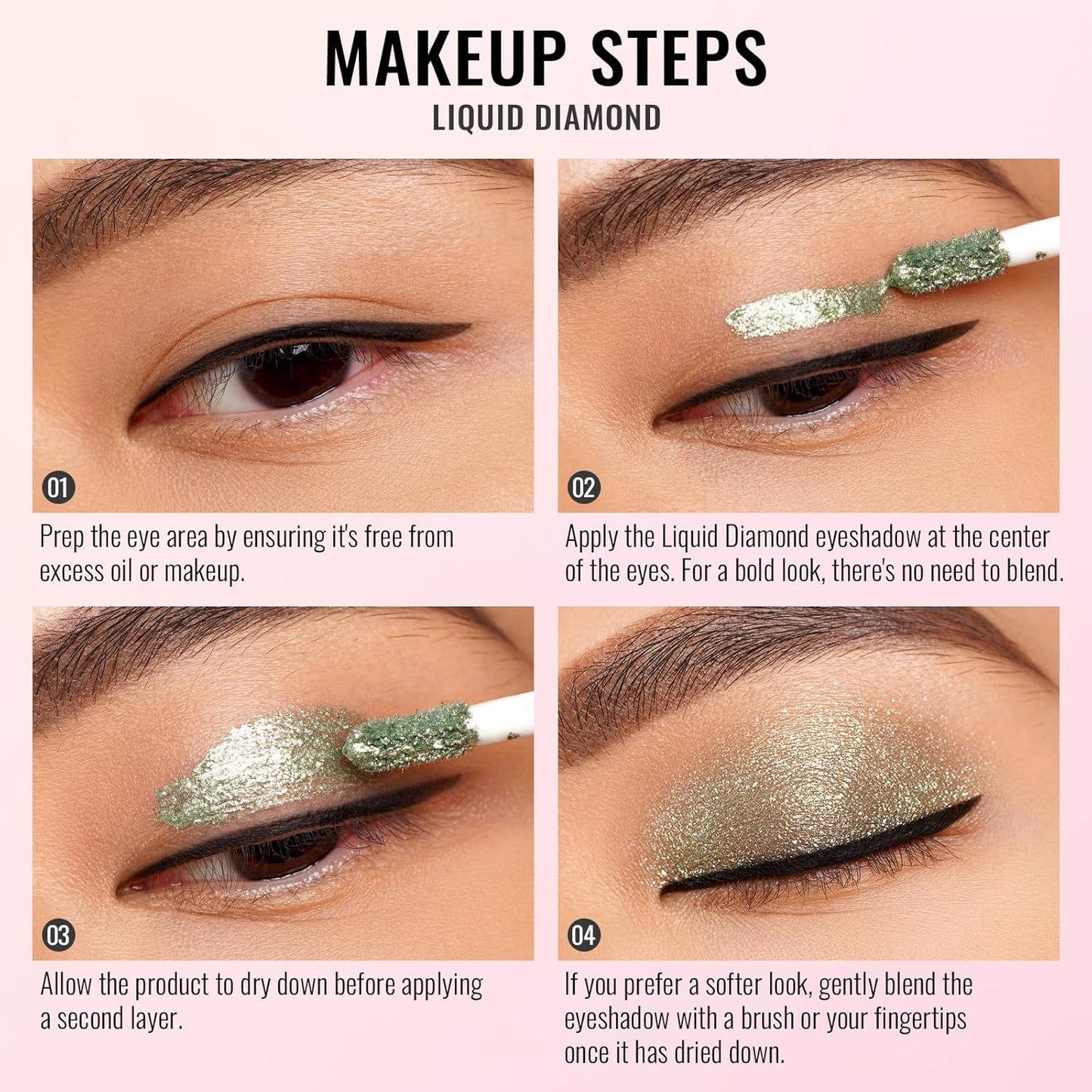 Oulac Liquid Eyeshadow: Metallic, Shimmery, Full Coverage, Vegan & Cruelty-Free. One-Swipe, Quick-Drying, Crease-Resistant Formula. (09)