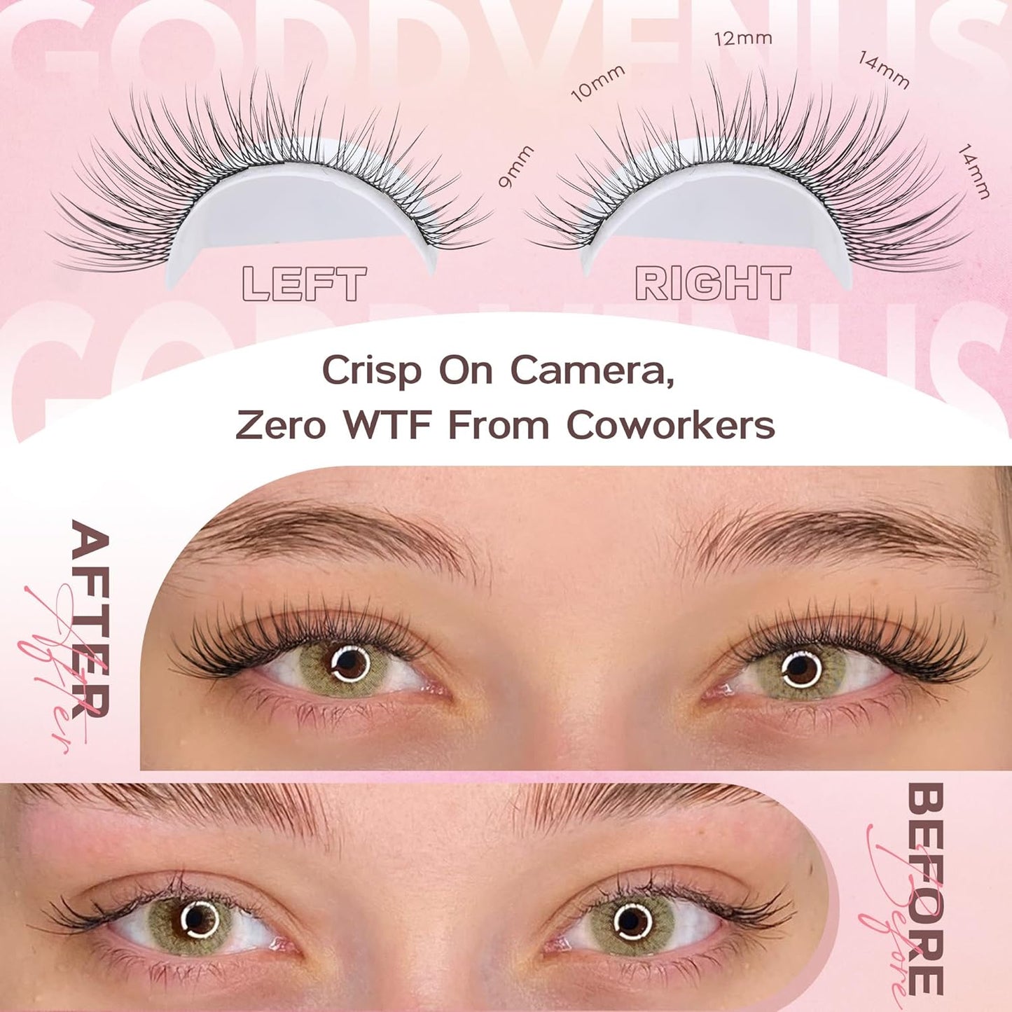 Lash Clusters Kit 9-14mm Wispy Eyelash Clusters Lashes Natural DIY Lash Extension Kit Short Cluster Eyelash Extensions Kit 300pcs C Curl Individual Lashes Cluster Eyelash (With Tweezers)