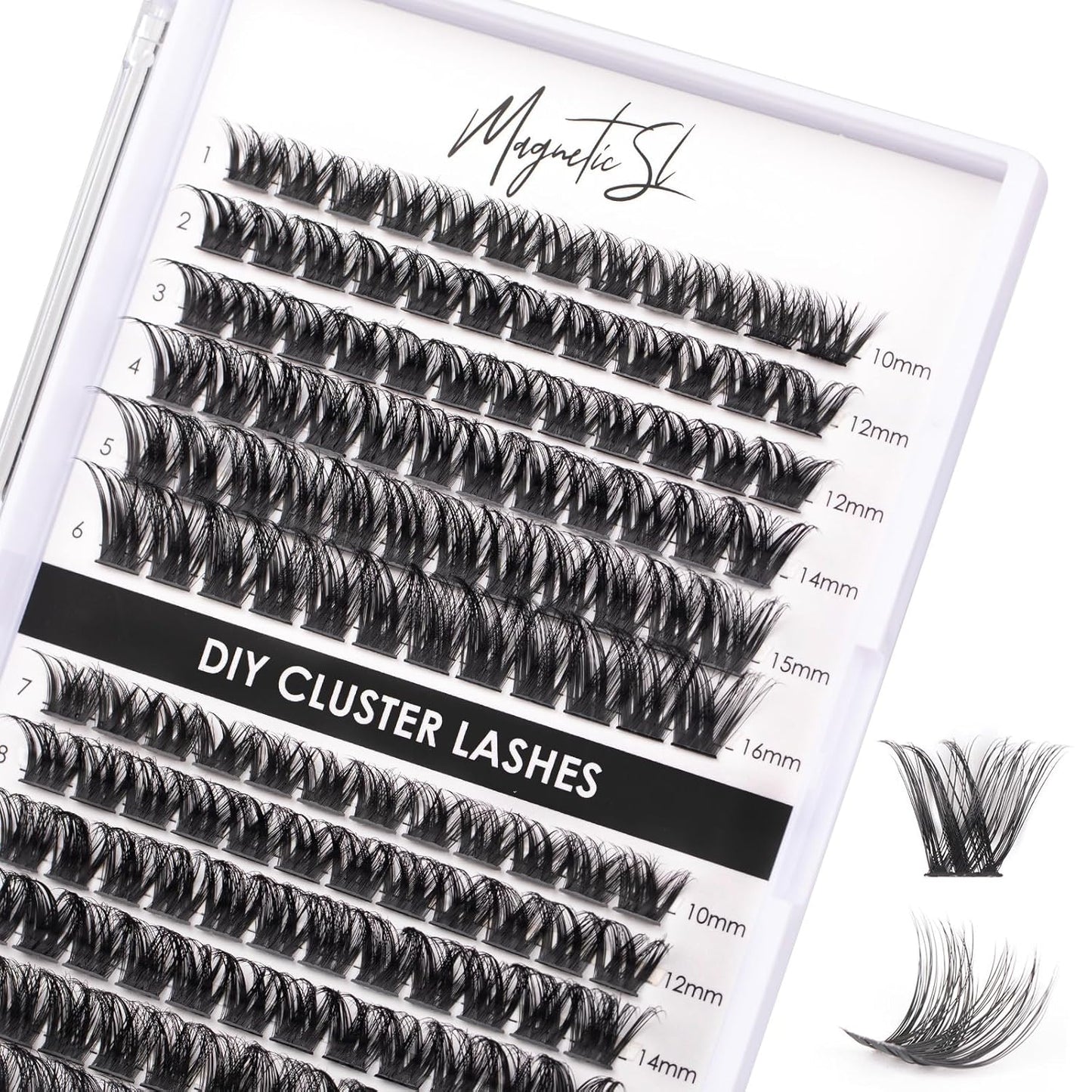 Lash Clusters 144 Pcs Individual Lashes Clusters Eyelash Extensions False Eyelashes DIY Lash Extension Reusable False Eyelashes Natural Look Mix 10-16mm C D Curl-DM27