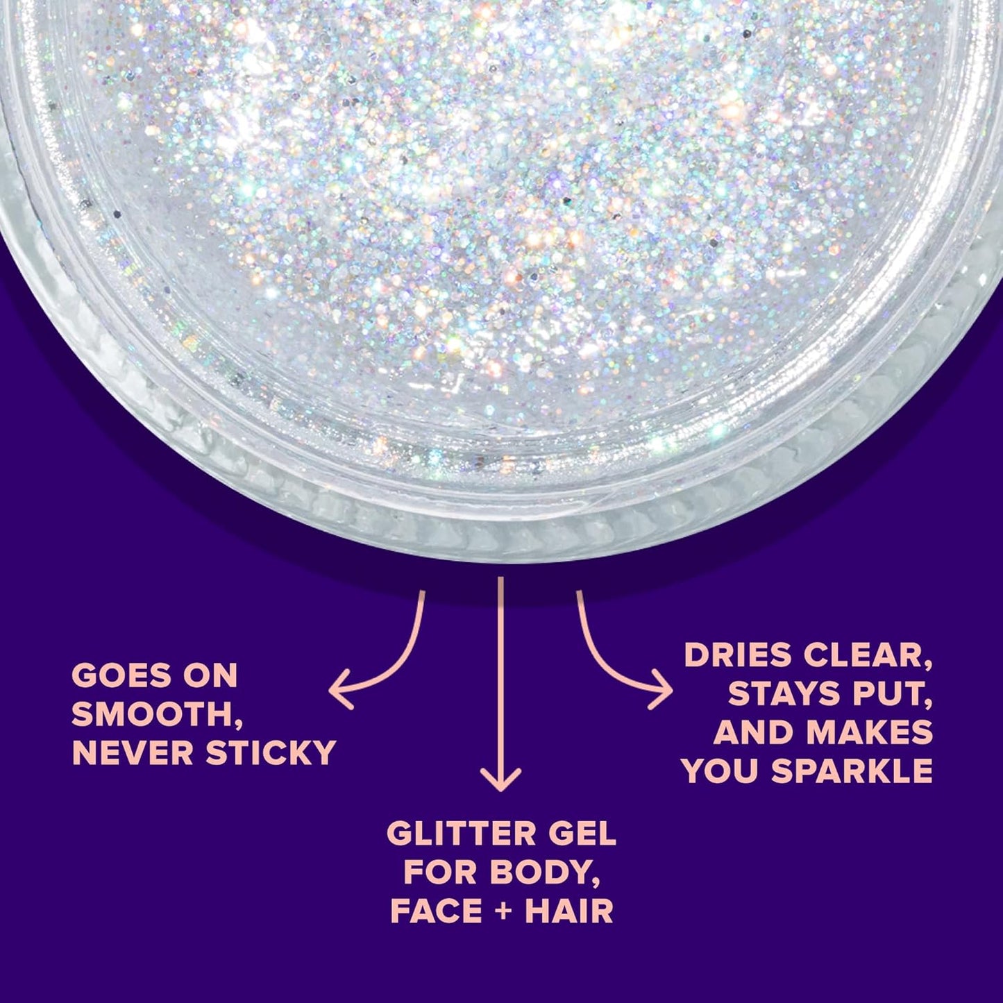 UNICORN SNOT Holographic Face Glitter & Body Glitter Gel: Glitter Makeup, Hair Glitter, Festival Rave and Anime Cosplay, Halloween Costume Makeup - Vegan & Cruelty Free, 1.7 oz Silver Glitter (Disco)