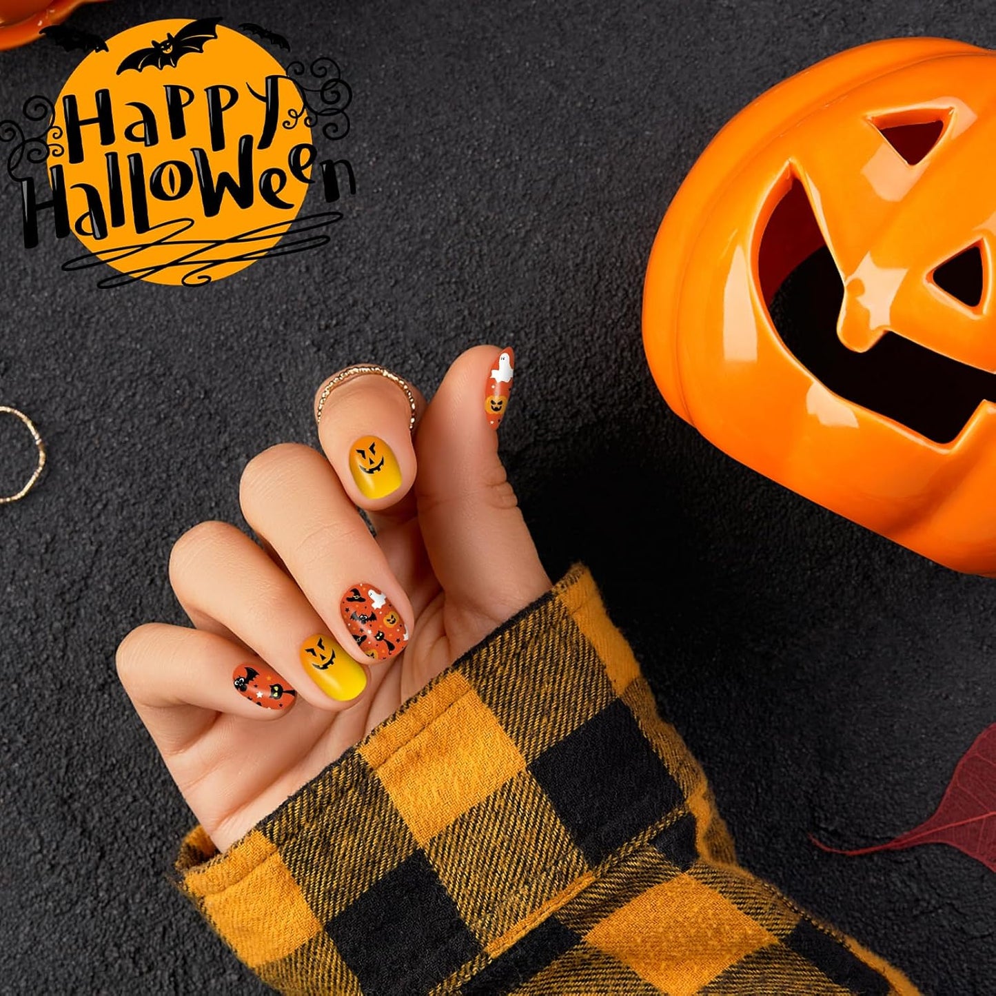 24 Sheets Holiday Nail Wraps Stickers, Halloween Christmas Thanksgiving Day All Seasonal Full Nail Polish Strips, DIY Self-Adhesive Fall Winter Nail Art Decals with 2 Piece Nail Files for Party Decor