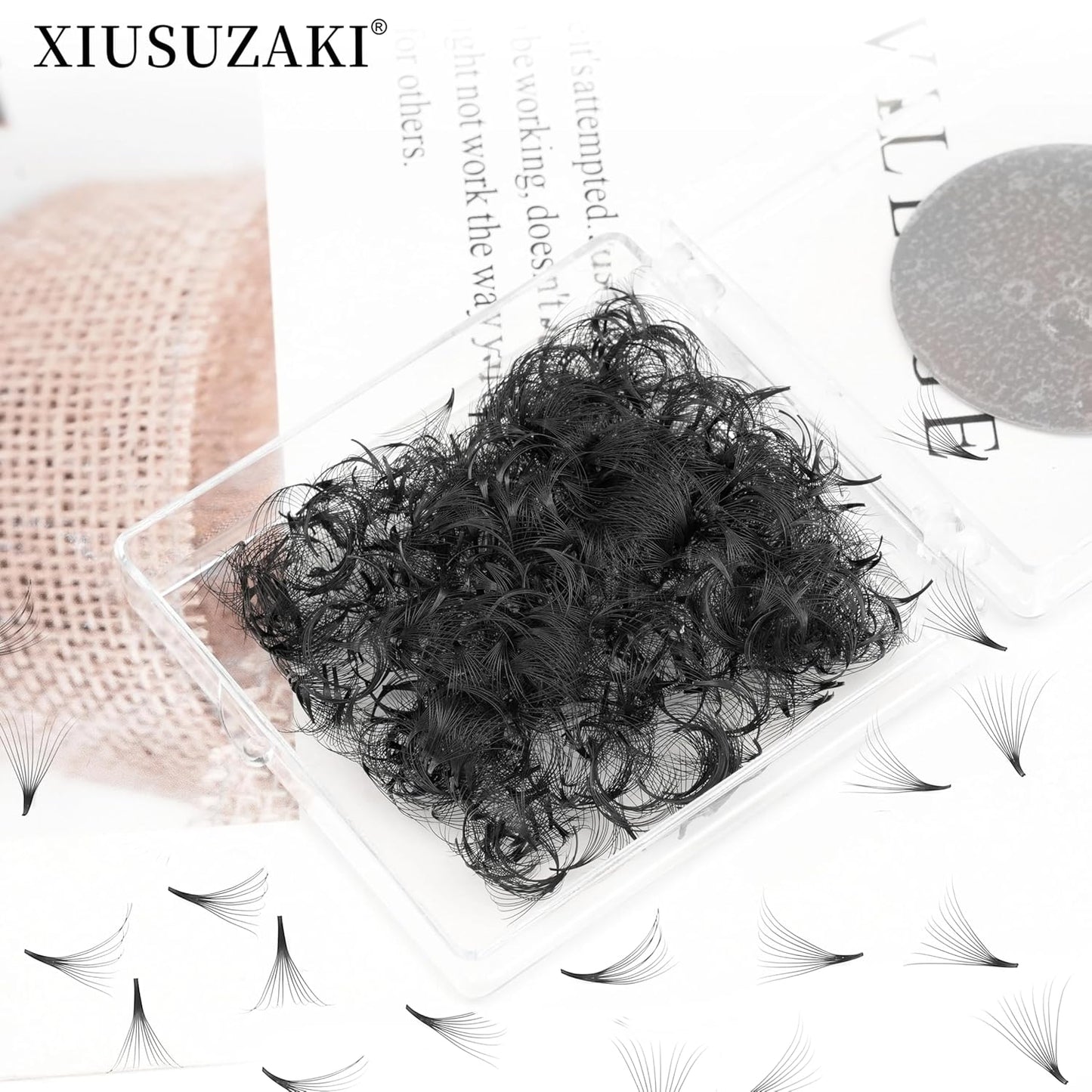 Premade Fans Eyelash Extensions 600 Fans 16D Volume Lash Extensions 0.05 Thickness Eyelash Extension C Curl Premade Lash Fans Mix 8-15mm Fluffy Soft Handmade Loose Fan(600Fans-16D-0.05-C,8-15mm)