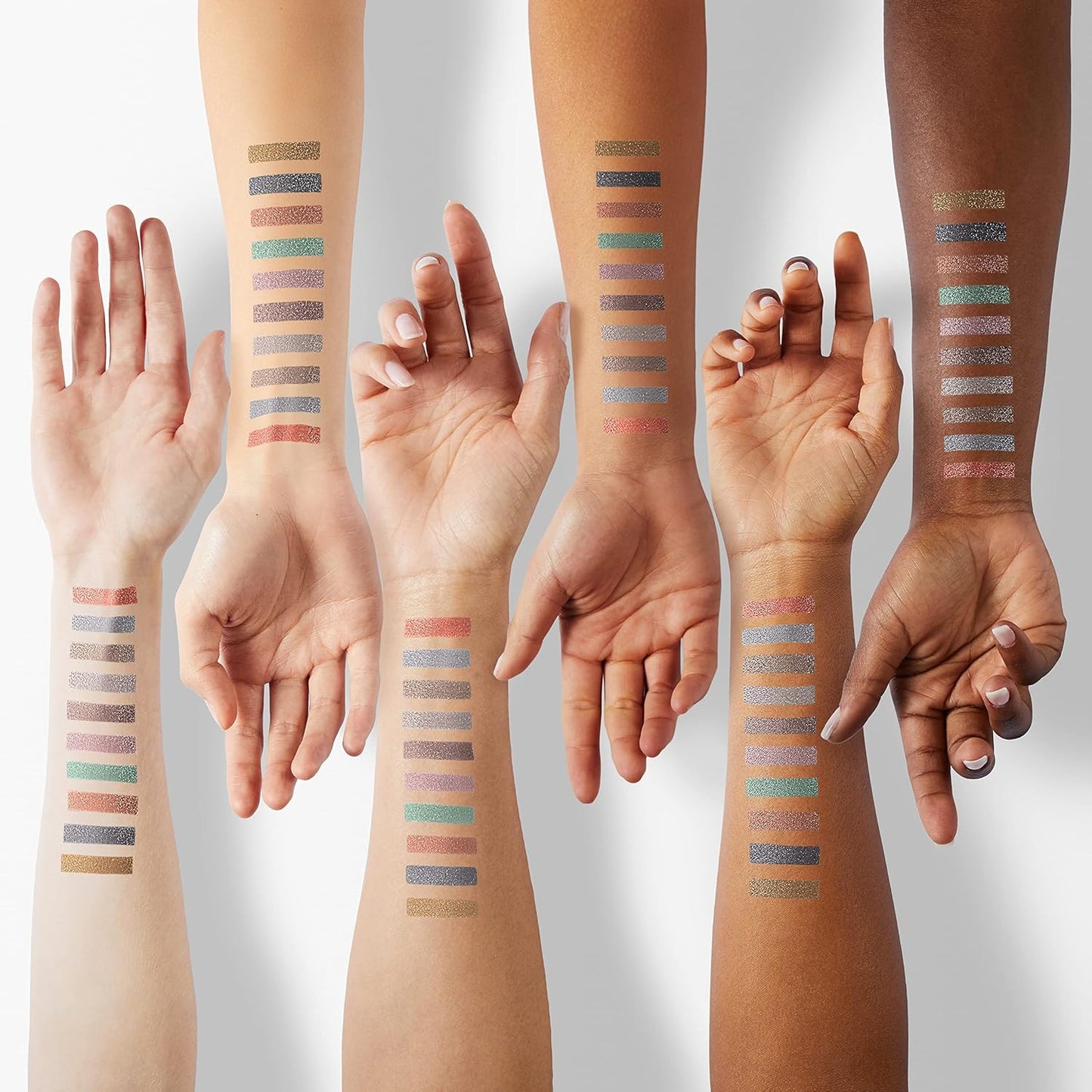 BestLand 10 Colors Liquid Glitter Eyeshadow Set, Metallic Glitter Shimmer Naked Smokey Eye Looks Waterproof Long Lasting Quick-Drying Sparkling Eye Shadow Christmas Makeup Kits