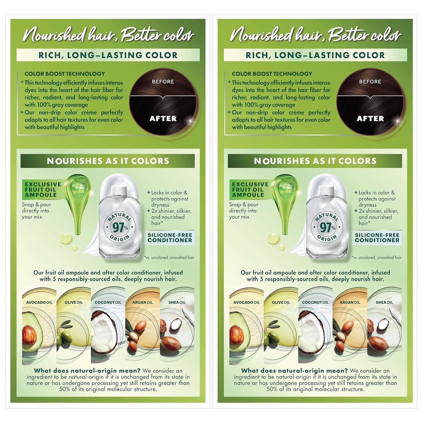 Garnier Hair Color Nutrisse Nourishing Creme, 20 Soft Black (Black Tea) Permanent Hair Dye, 2 Count (Packaging May Vary)