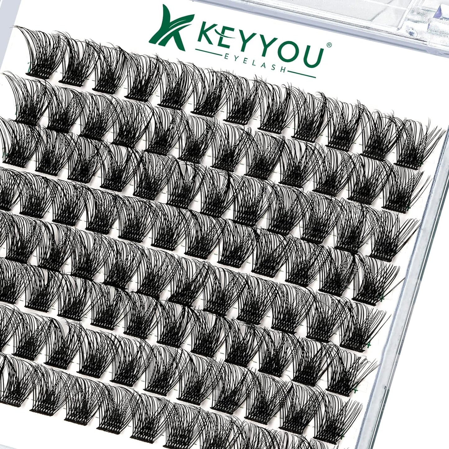 Lash Clusters 96pcs Individual Lashes Y03 D Curl 12mm Cluster Lashes KEYYOU Volume Wispy Lash Extension Soft&Comfortable Easy DIY at Home(Y03 D-12mm)