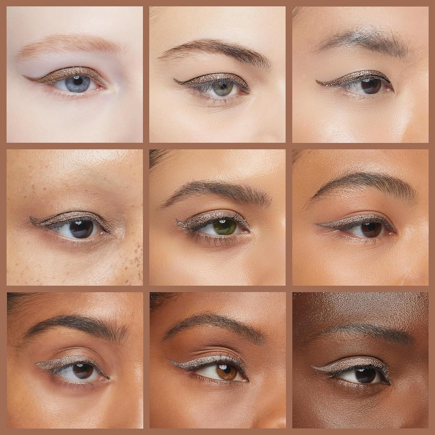 Waterproof Eyeliner - Smudge-Proof Liquid Eyeliner Pen with Precision Tip for Smooth, Long-Lasting Application - Vegan, Hypoallergenic & Gluten-Free Eye Liner - 2mL Shimmer Gold Brown