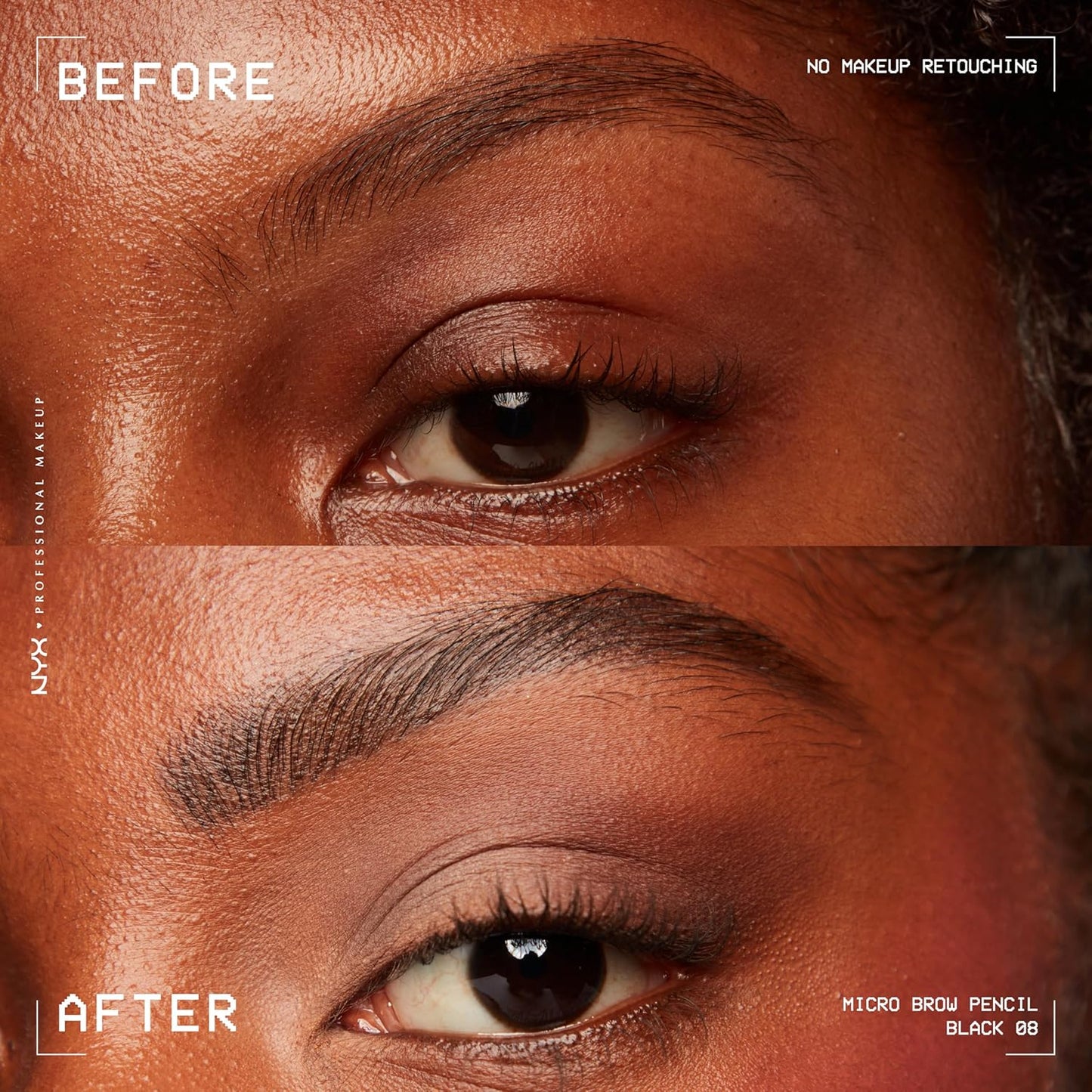 NYX PROFESSIONAL MAKEUP Micro Brow Pencil, Precise Eyebrow Pencil - Black