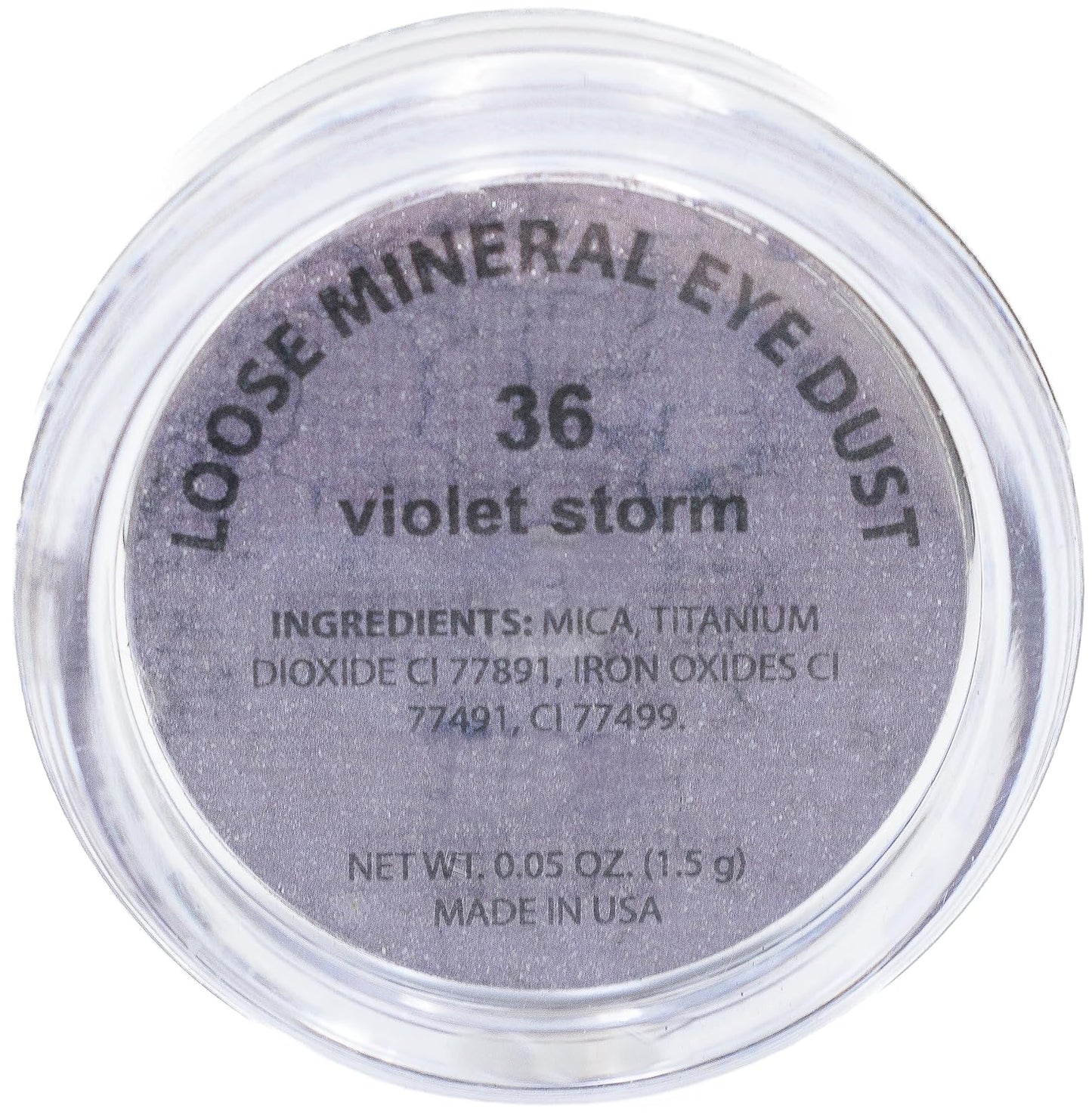 Violet Storm Cool Tone Metallic Lavender Purple Single Loose Powder Eyeshadow; Vegan, Talc & Paraben Free, No Animal Testing & Cruelty Free